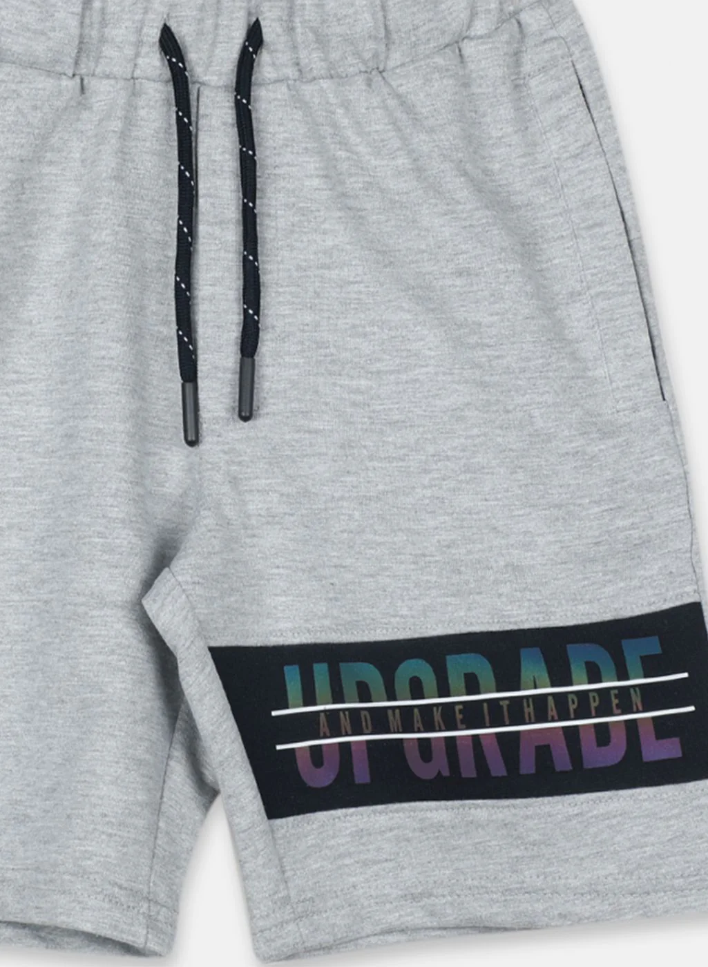 Boys Grey Printed Bermuda - Image 3
