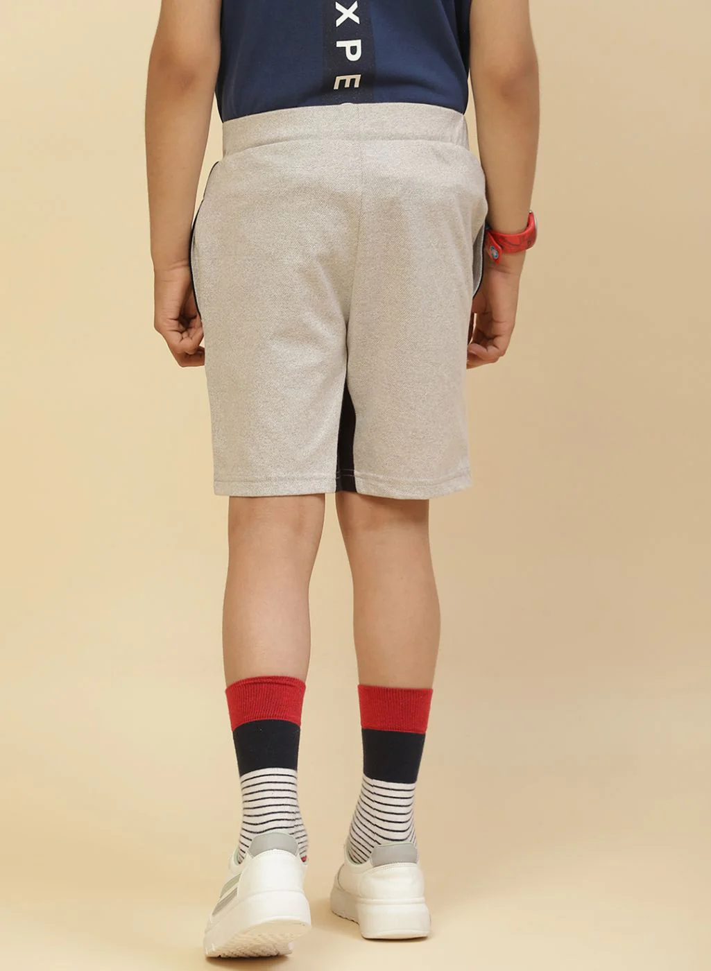 Boys Grey Printed Bermuda - Image 4
