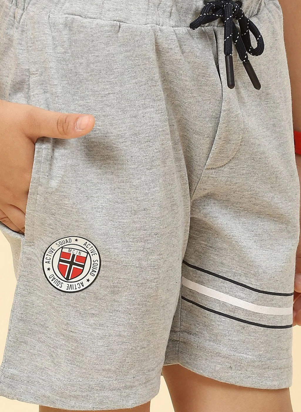 Boys Grey Printed Bermuda - Image 2