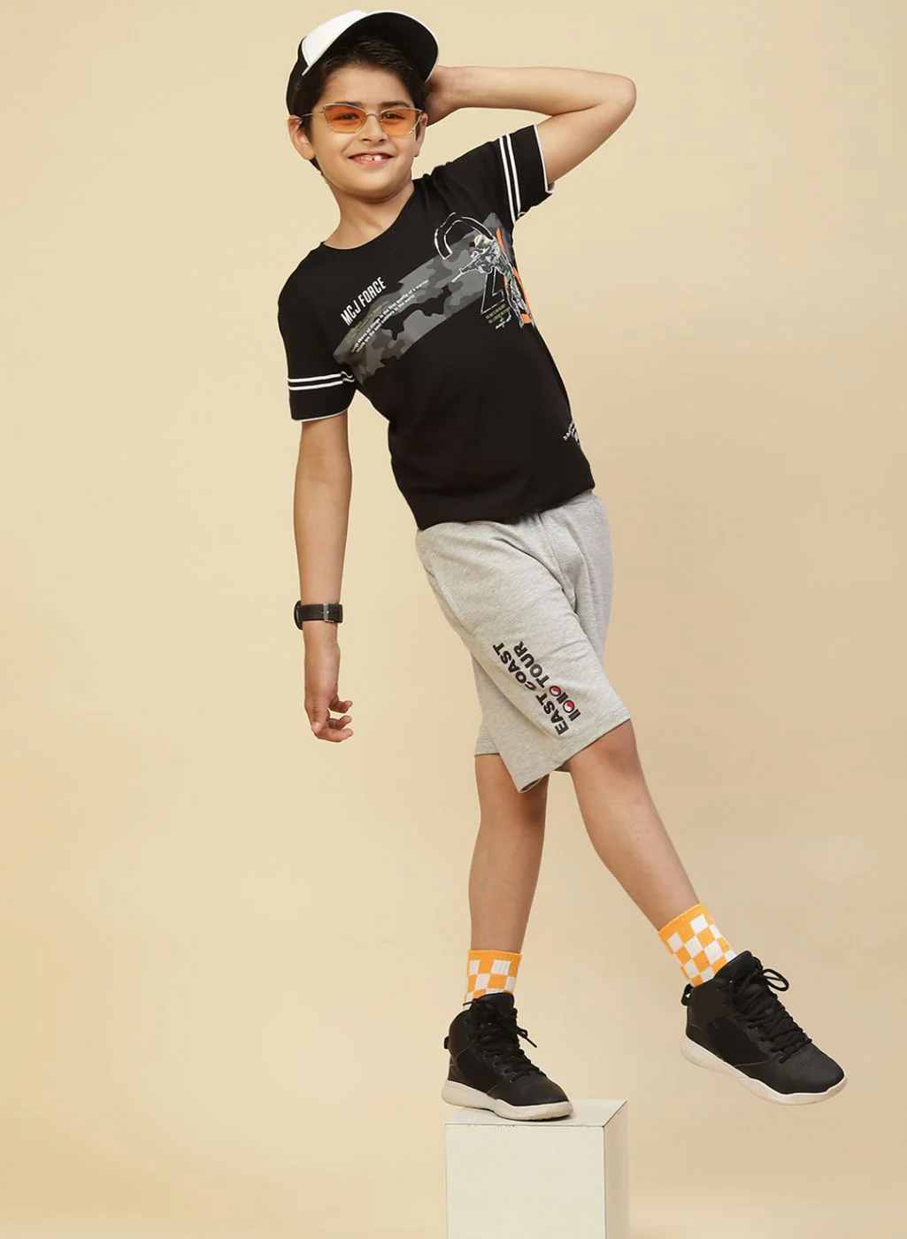Boys Grey Printed T-Shirt - Image 5