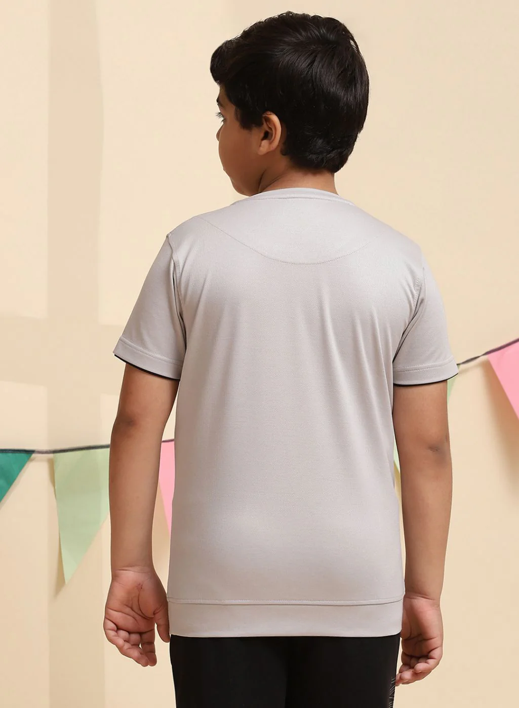 Boys Grey Printed T-Shirt - Image 5