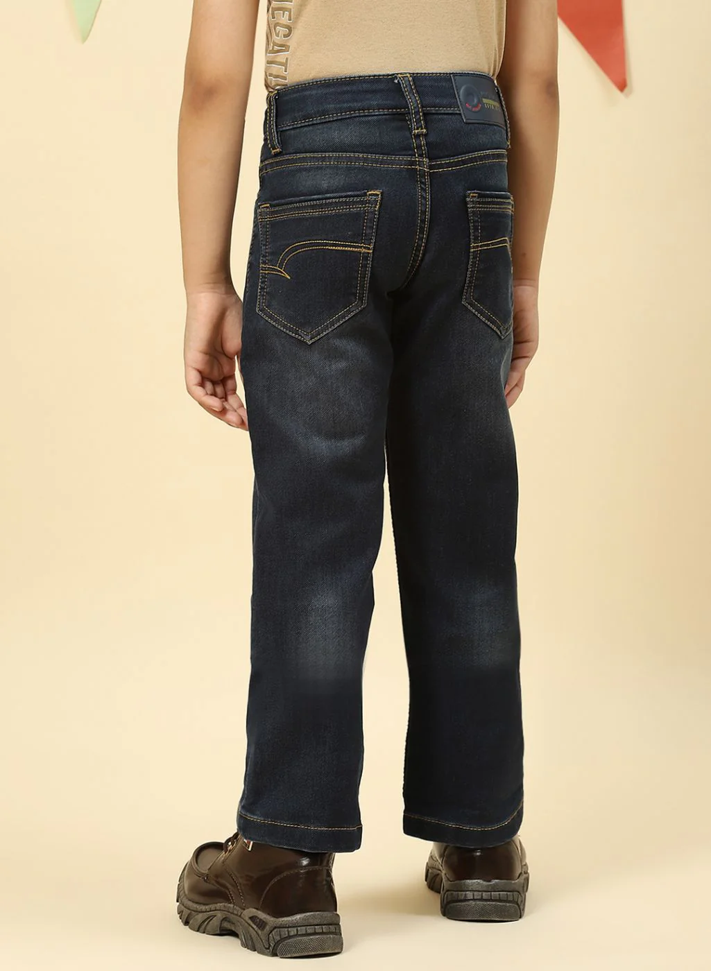 Boys Grey Regular Fit Denim - Image 5