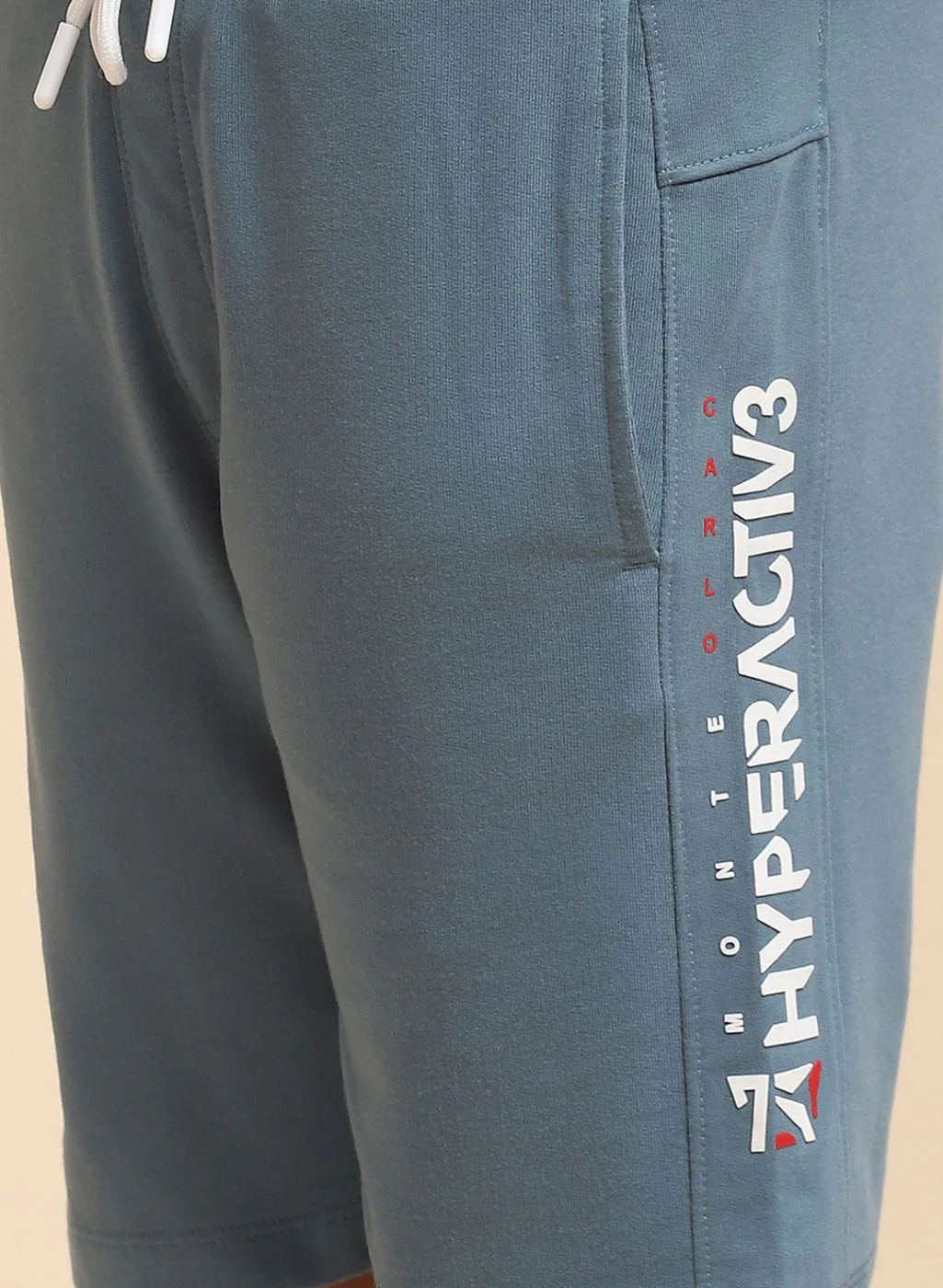 Boys Light Blue Printed Bermuda - Image 6