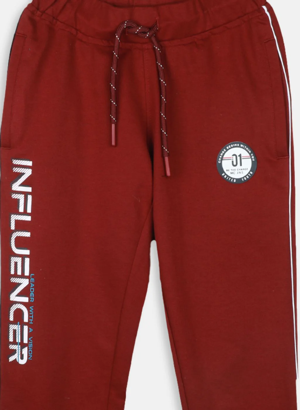Boys Maroon Regular Fit Lower - Image 3
