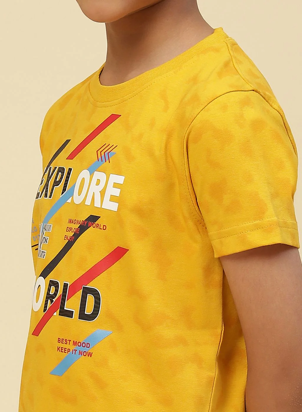 Boys Mustard Printed T-Shirt - Image 6