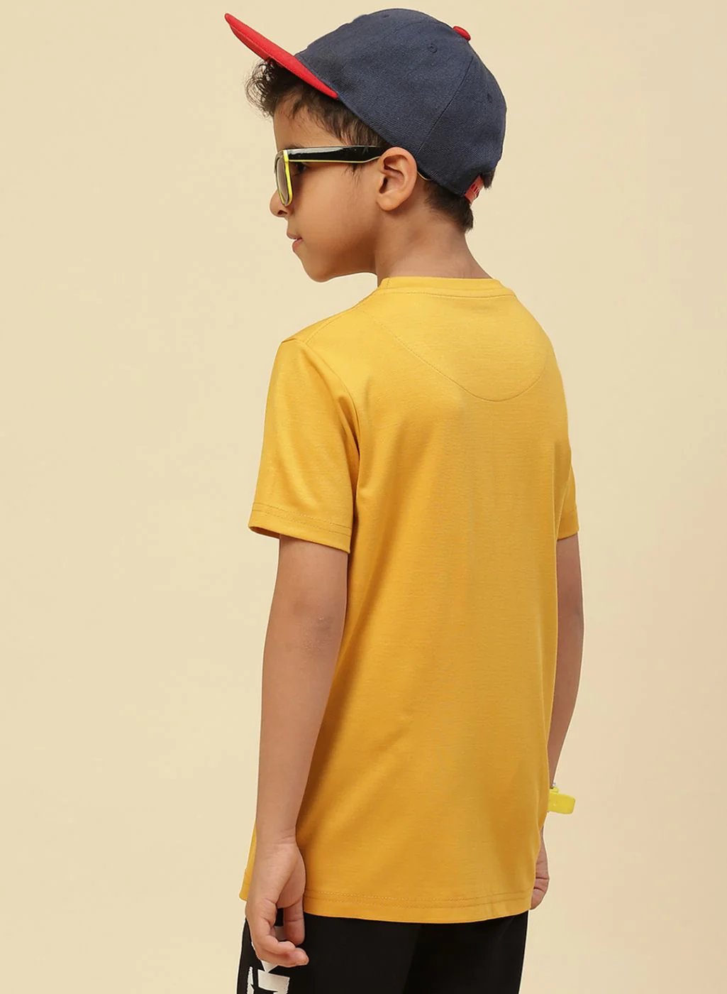 Boys Mustard Printed T-Shirt - Image 4