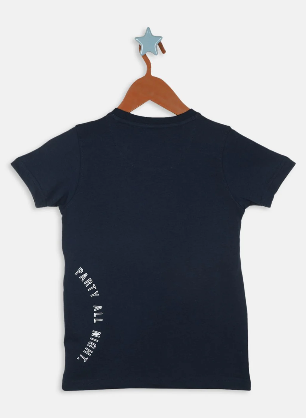 Boys Navy Blue Printed T-Shirt - Image 2