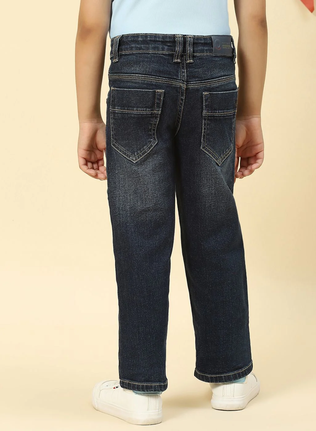 Boys NAvy Blue Regular Fit Denim - Image 5