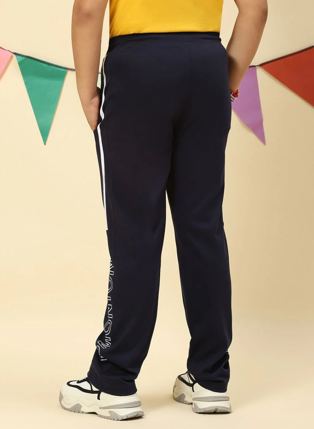 Boys NAvy Blue Regular Fit Lower - Image 5