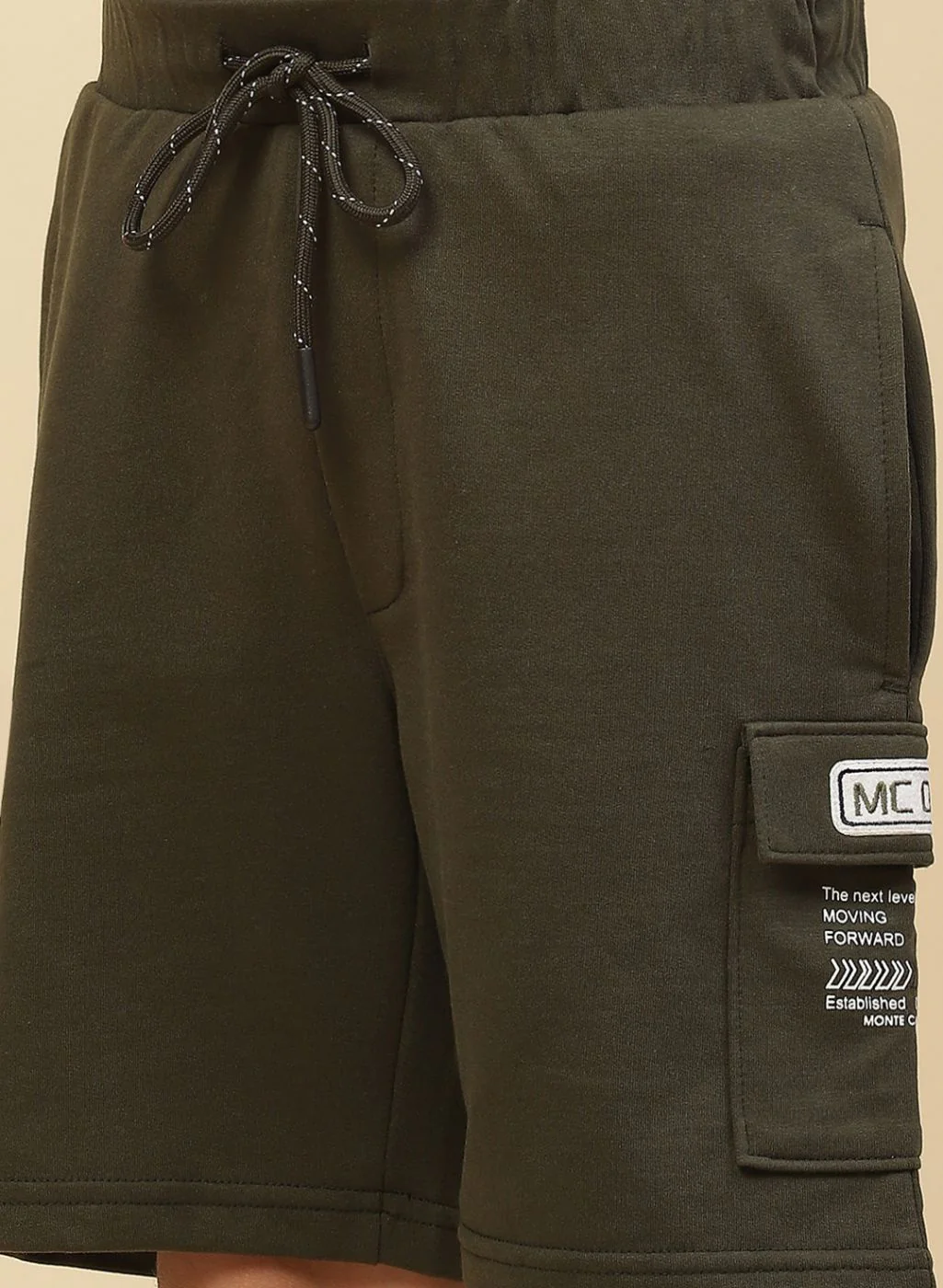 Boys Olive Printed Bermuda - Image 6