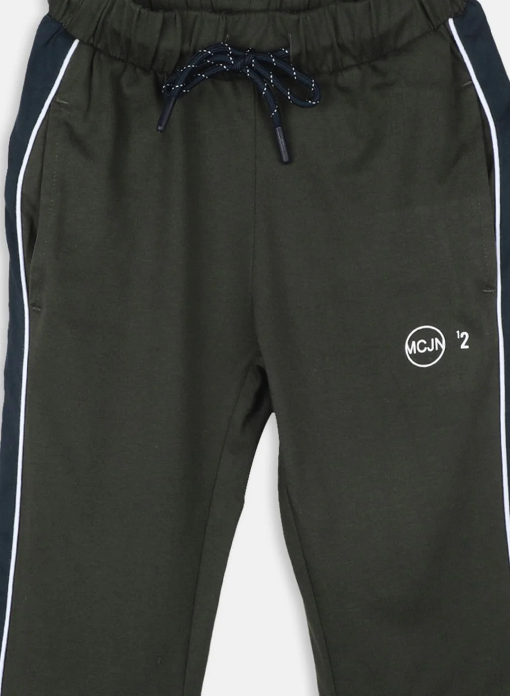 Boys Olive Printed Capri - Image 3