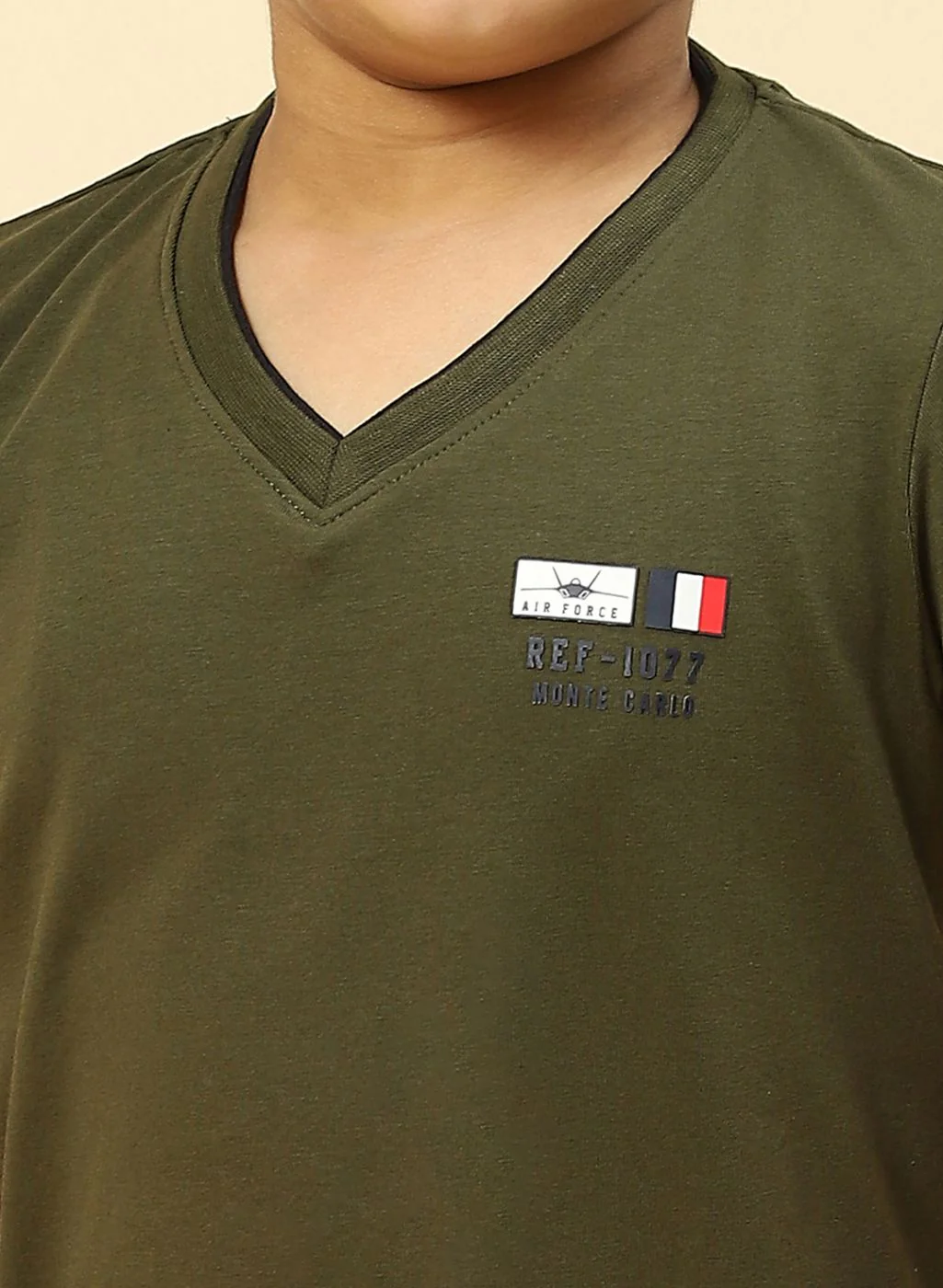 Boys Olive Printed T-Shirt - Image 6