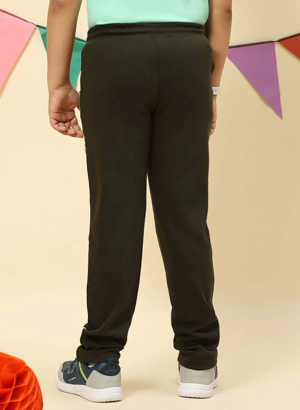 Boys Olive Regular Fit Lower - Image 5