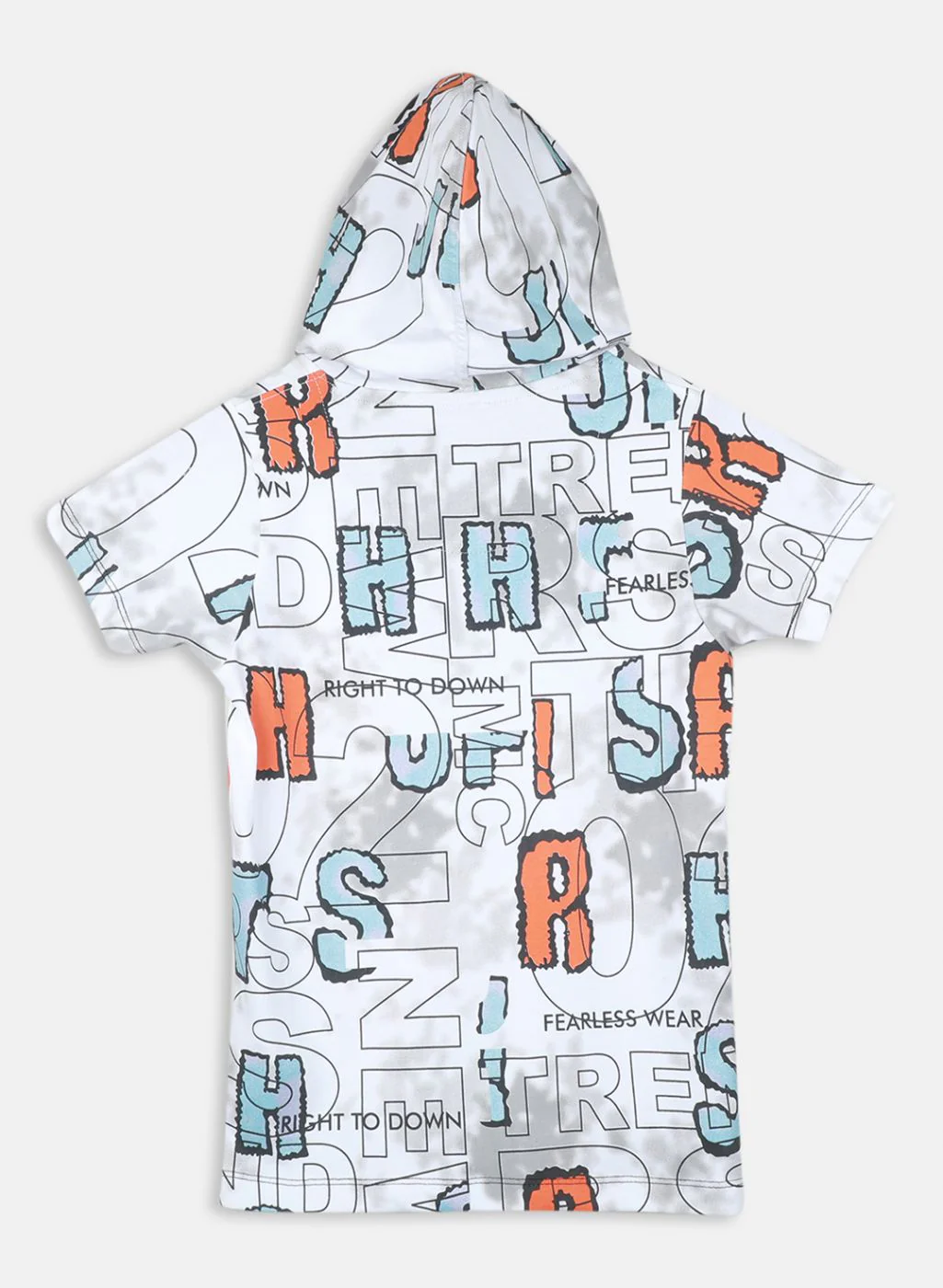 Boys Orange Printed T-Shirt - Image 2