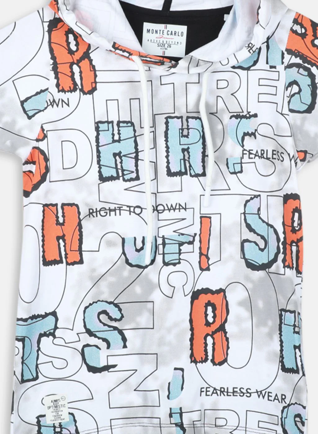 Boys Orange Printed T-Shirt - Image 3