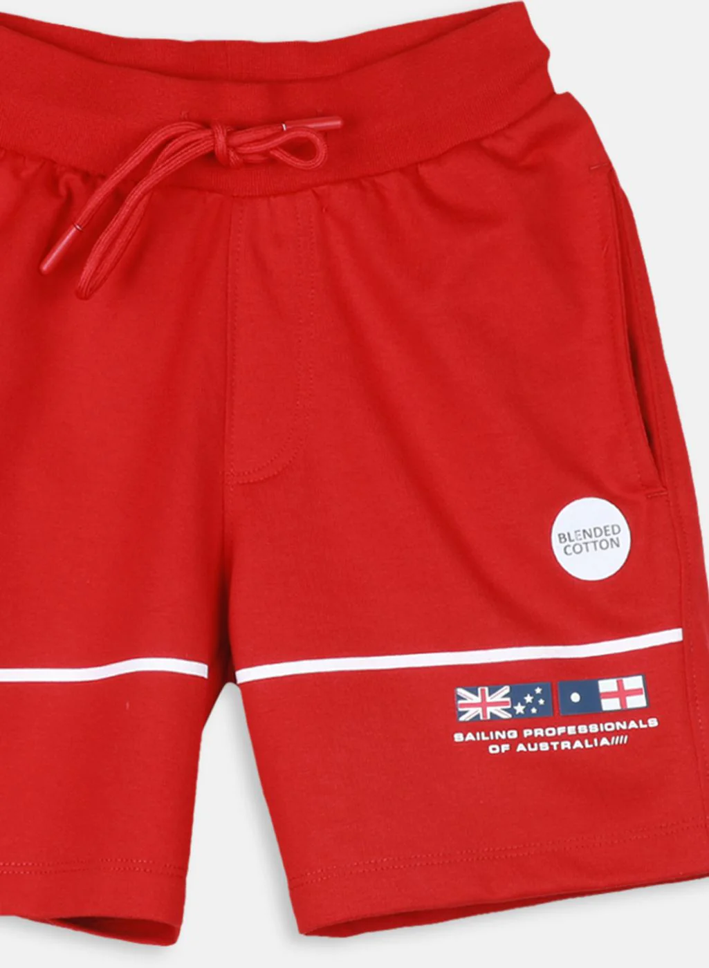 Boys Red Printed Bermuda - Image 3