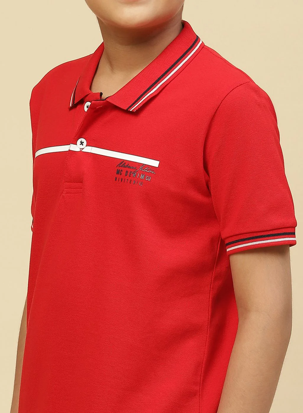 Boys Red Printed T-Shirt - Image 6