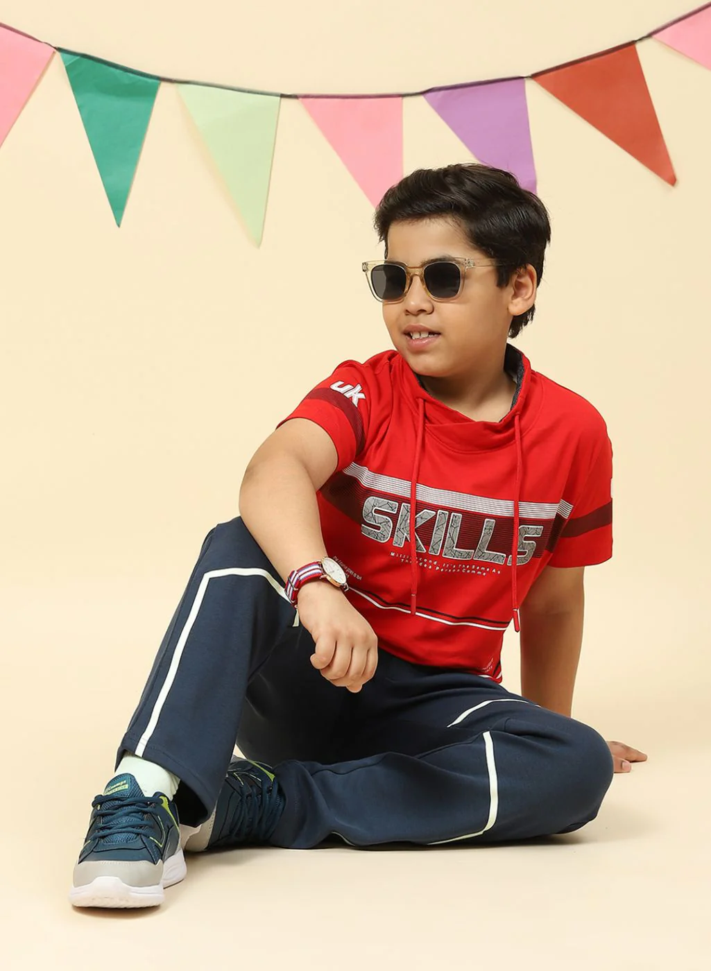 Boys Red Printed T-Shirt - Image 2