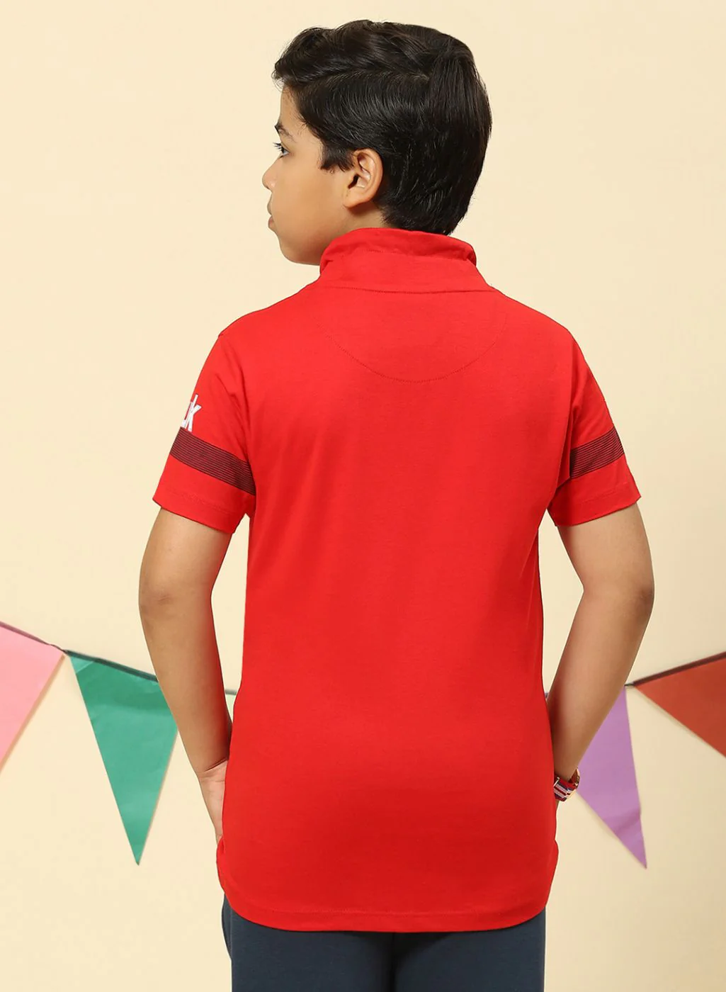 Boys Red Printed T-Shirt - Image 5