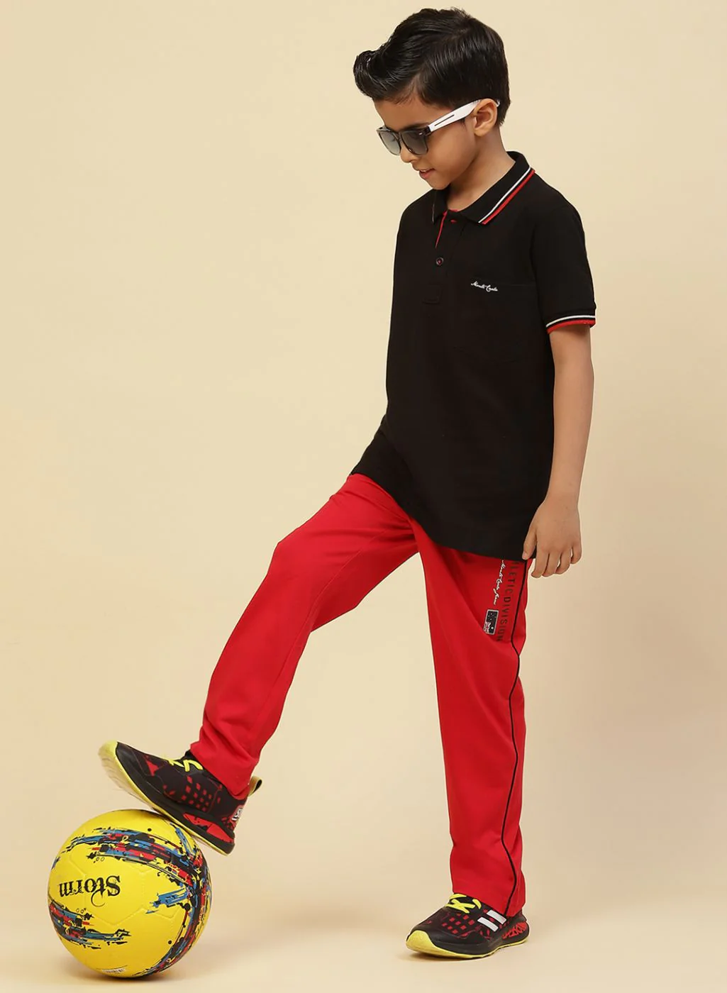 Boys Red Regular Fit Lower - Image 5