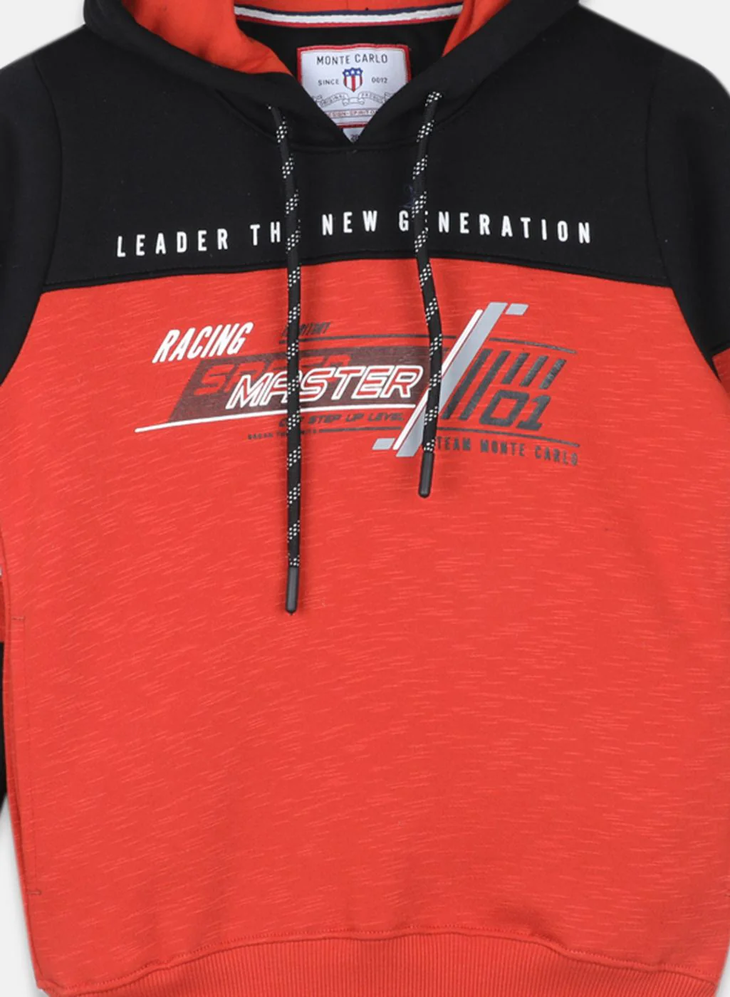 Boys Rust Orange & Black Printed Tracksuit - Image 3