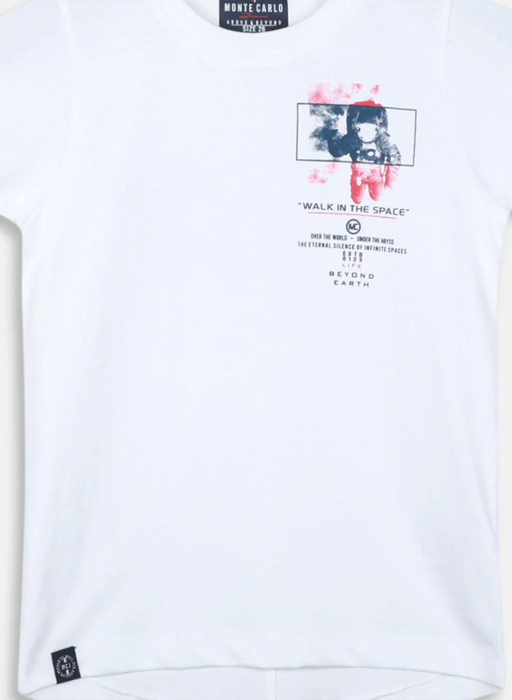 Boys White Printed T-Shirt - Image 3