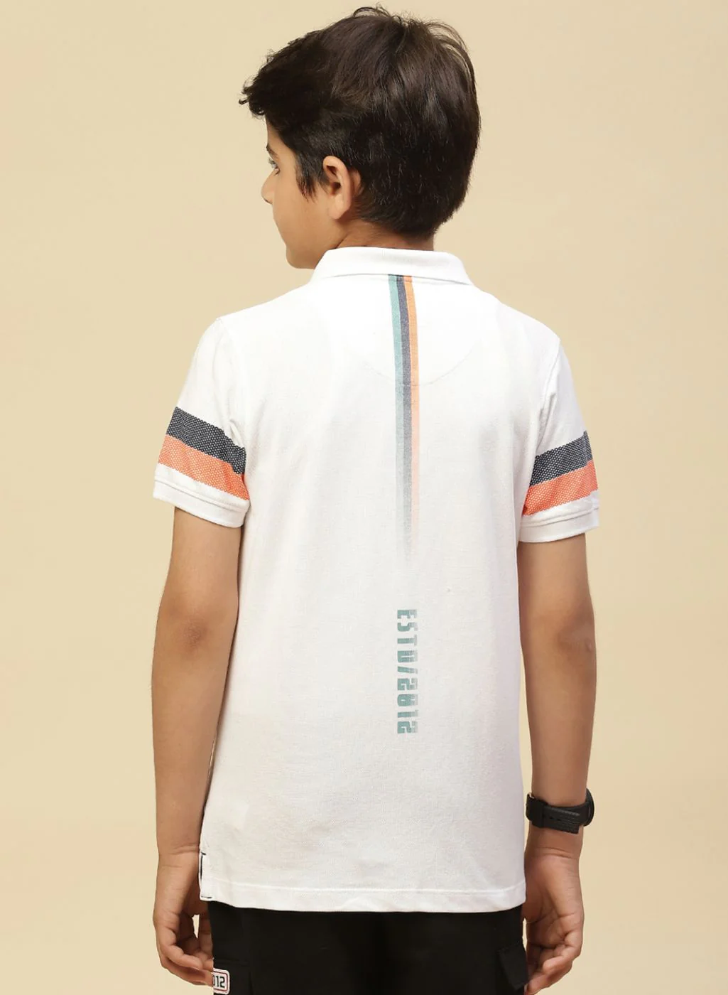 Boys White Printed T-Shirt - Image 5