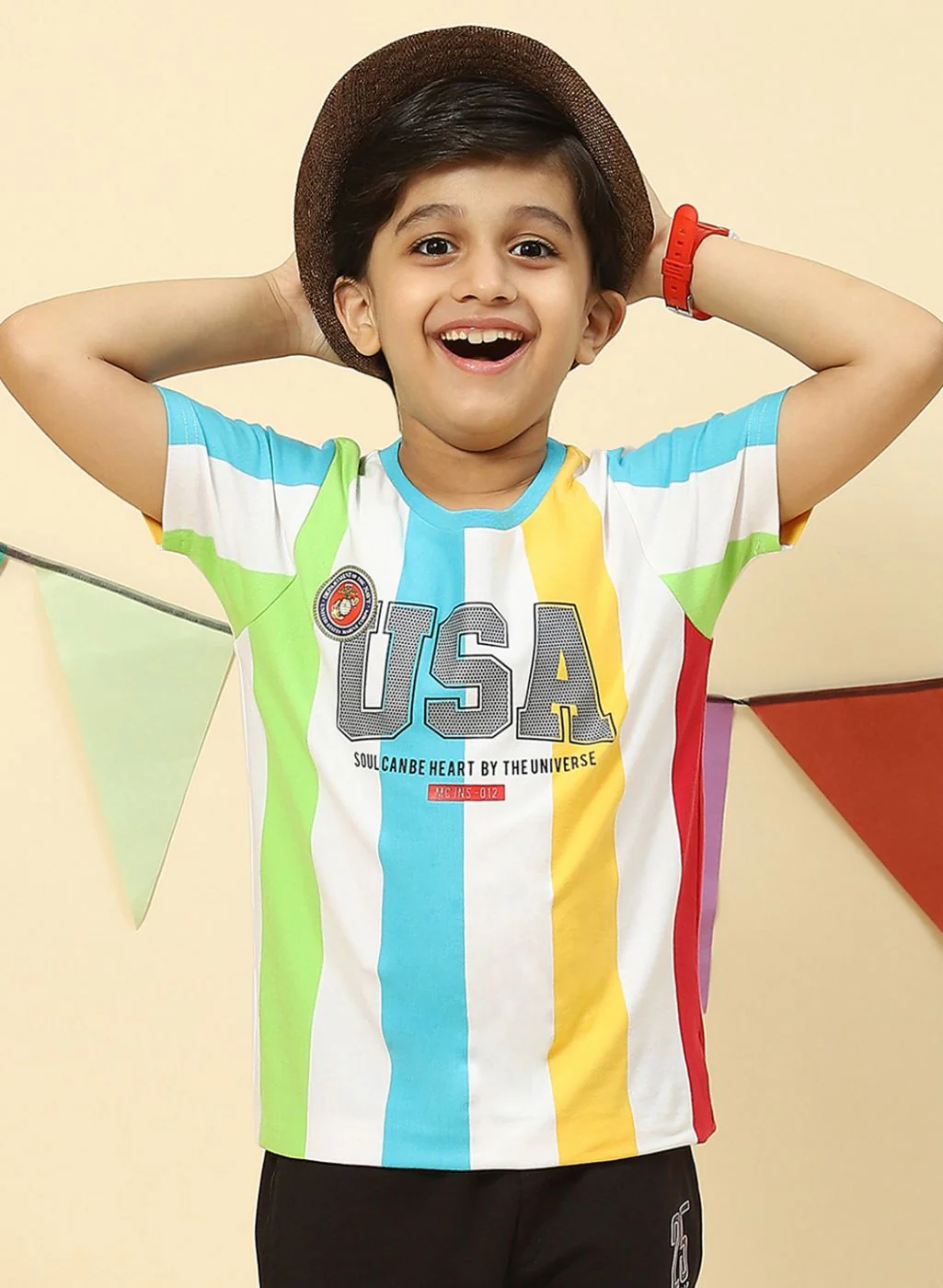 Boys White Printed T-Shirt - Image 2