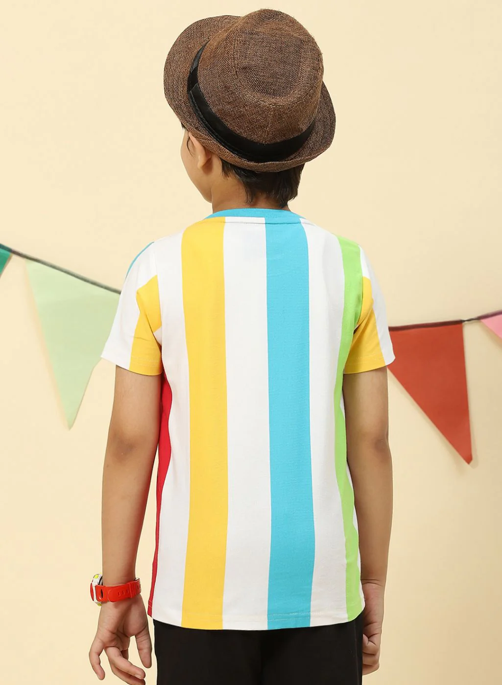 Boys White Printed T-Shirt - Image 5