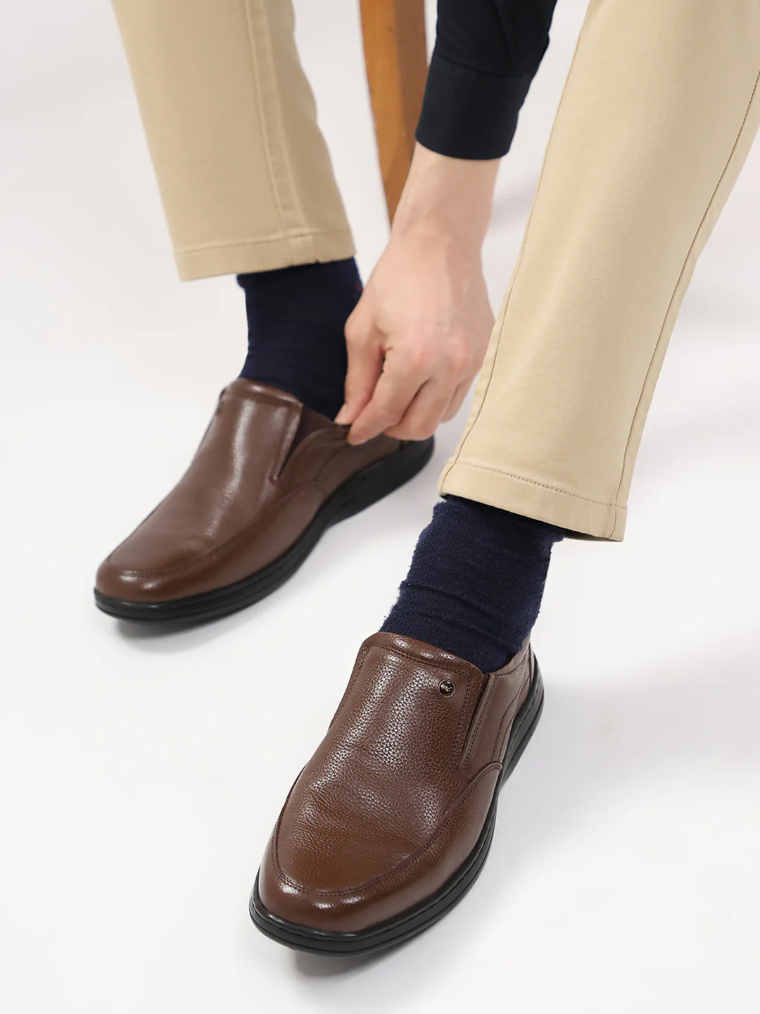Monte Carlo Brown Comfort Slip on Formal Shoes for Men - Image 10