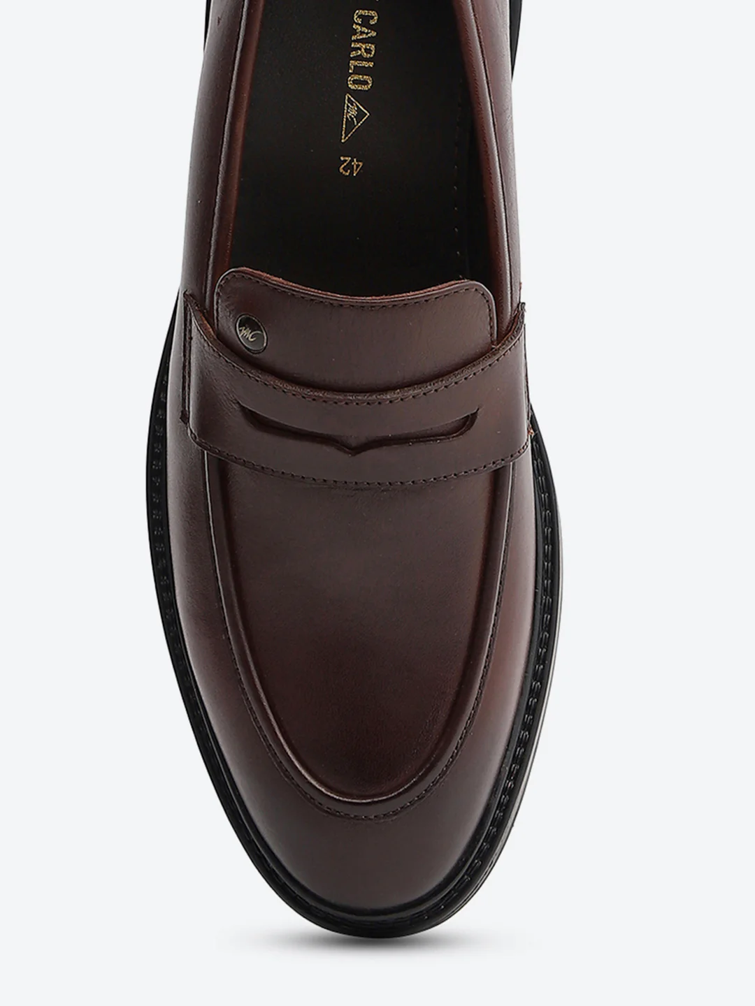 Monte Carlo Brown Slip-On I Formal I Party Wear Leather Penny Loafers for Men - Image 7