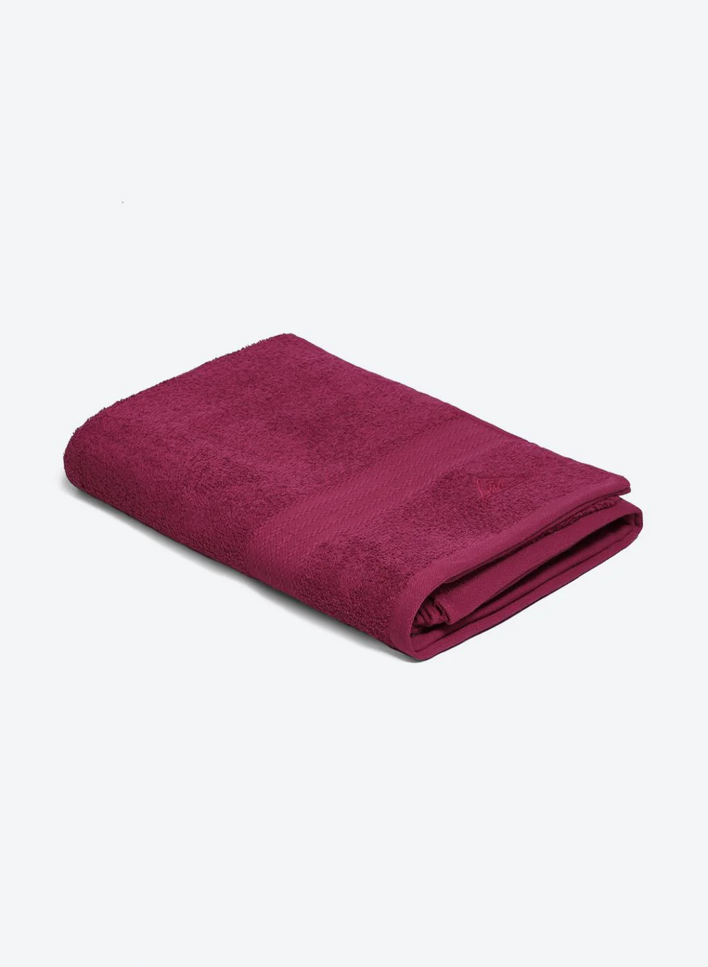 Dark Pink Cotton 400 GSM Bath Towel - Image 2