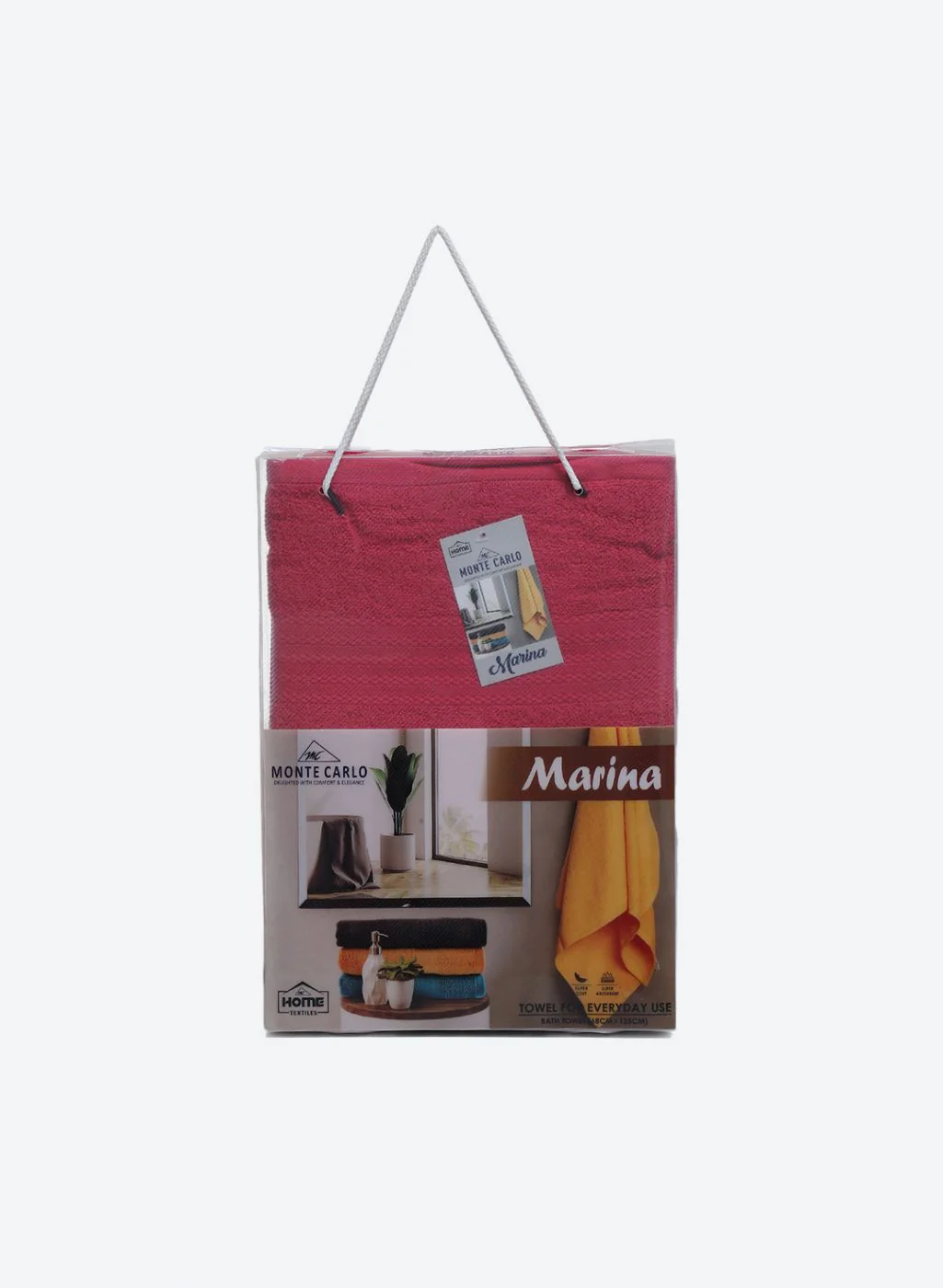 Dark Pink Cotton 400 GSM Bath Towel - Image 5