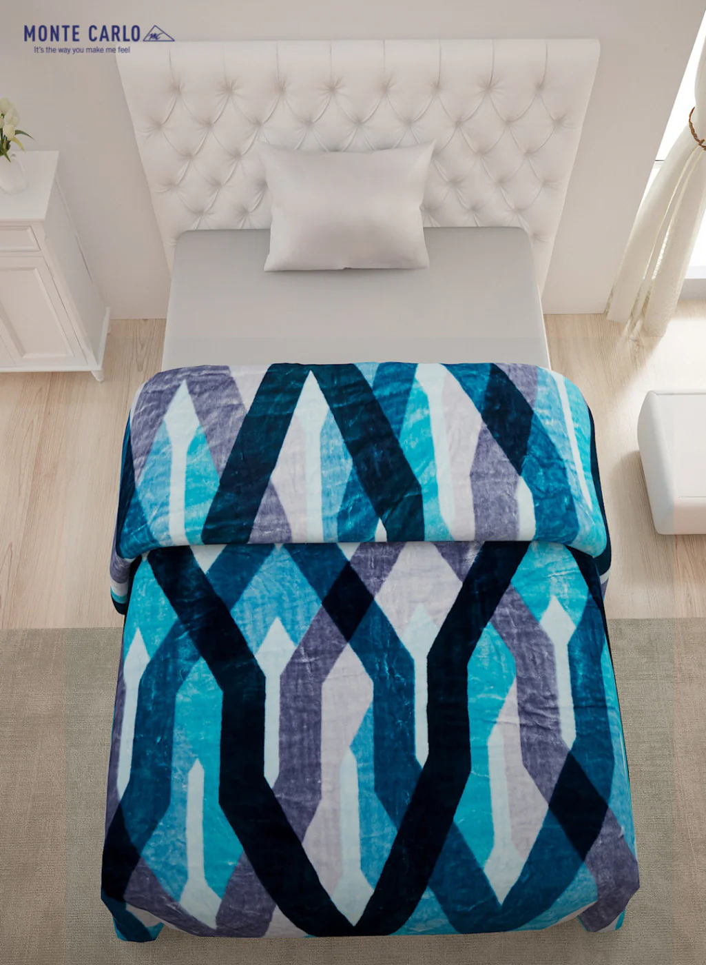 Double Bed Multicolor Mink Blanket - 1 Ply - Image 3