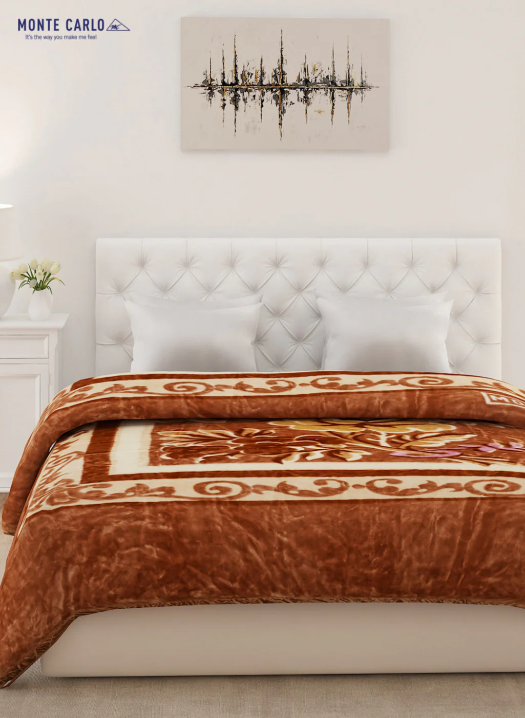 Double Bed Multicolor Mink Blanket - 2 Ply - Image 2