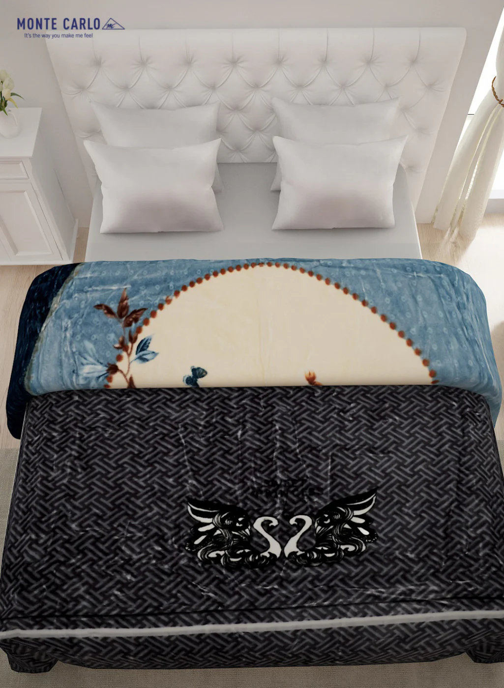 Double Bed Multicolor Mink Blanket - 2 Ply - Image 4