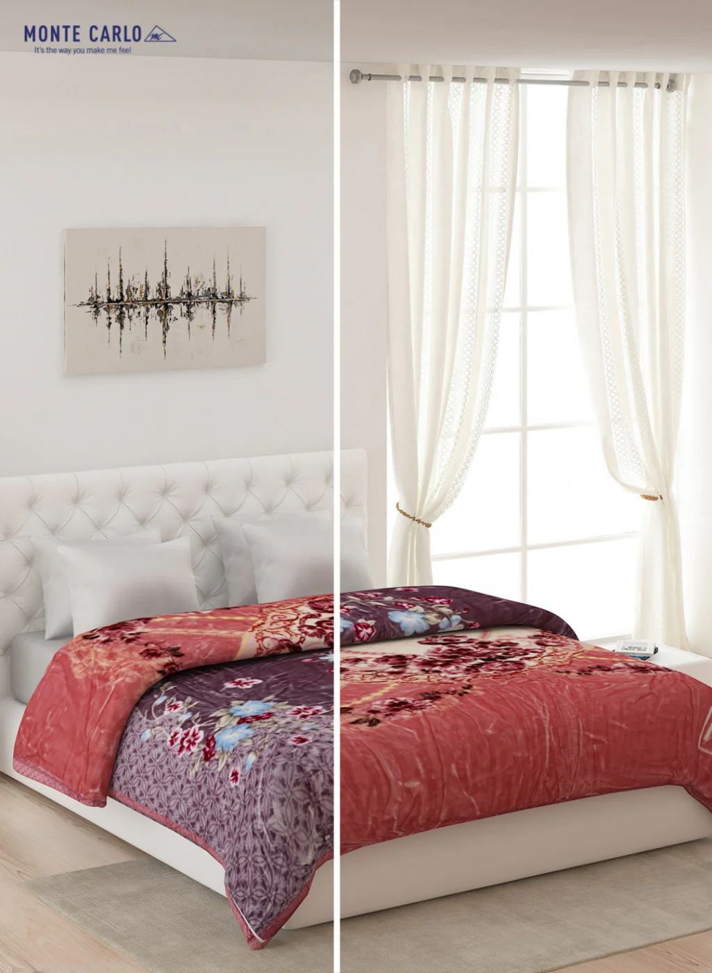 Double Bed Multicolor Mink Blanket - 2 Ply - Image 2