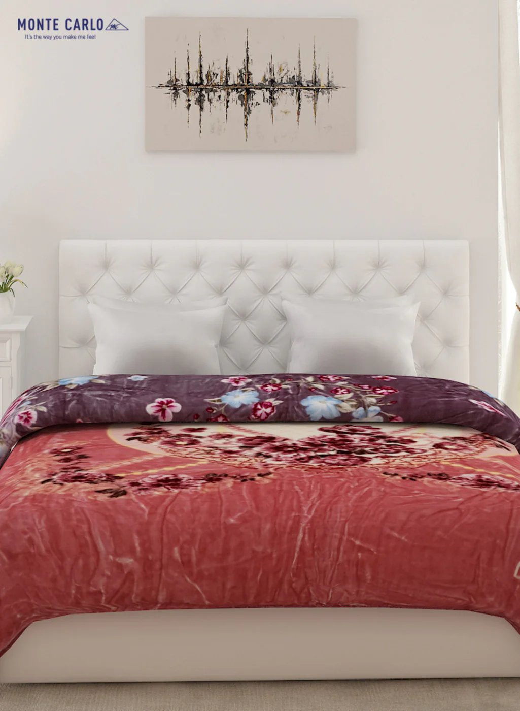 Double Bed Multicolor Mink Blanket - 2 Ply - Image 3