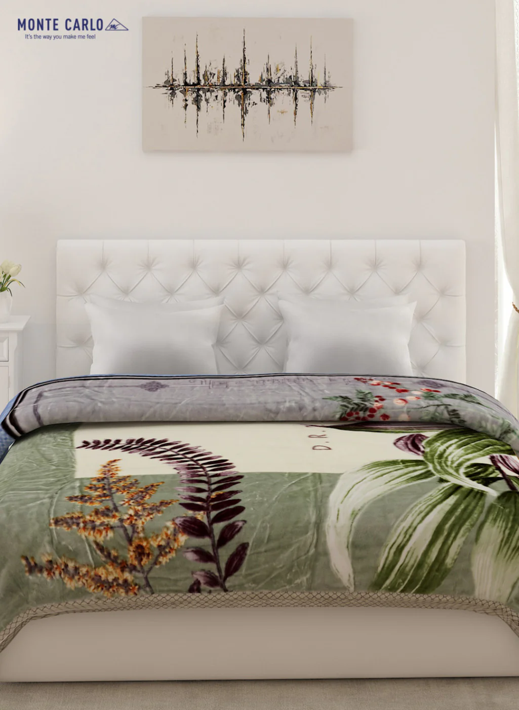 Double Bed Multicolor Mink Blanket - 2 Ply - Image 3