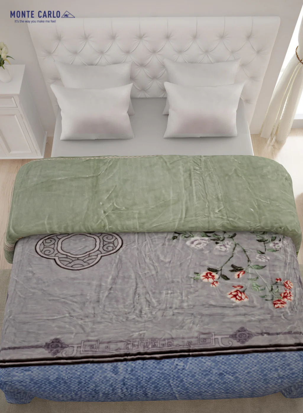 Double Bed Multicolor Mink Blanket - 2 Ply - Image 4