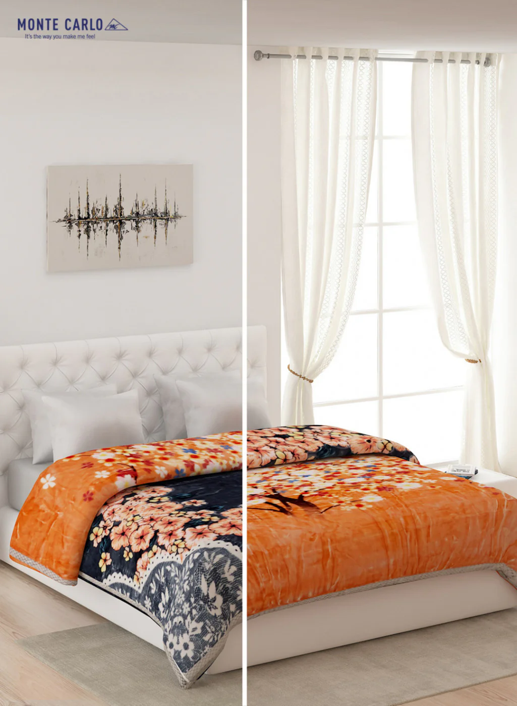 Double Bed Multicolor Mink Blanket - 2 Ply - Image 2