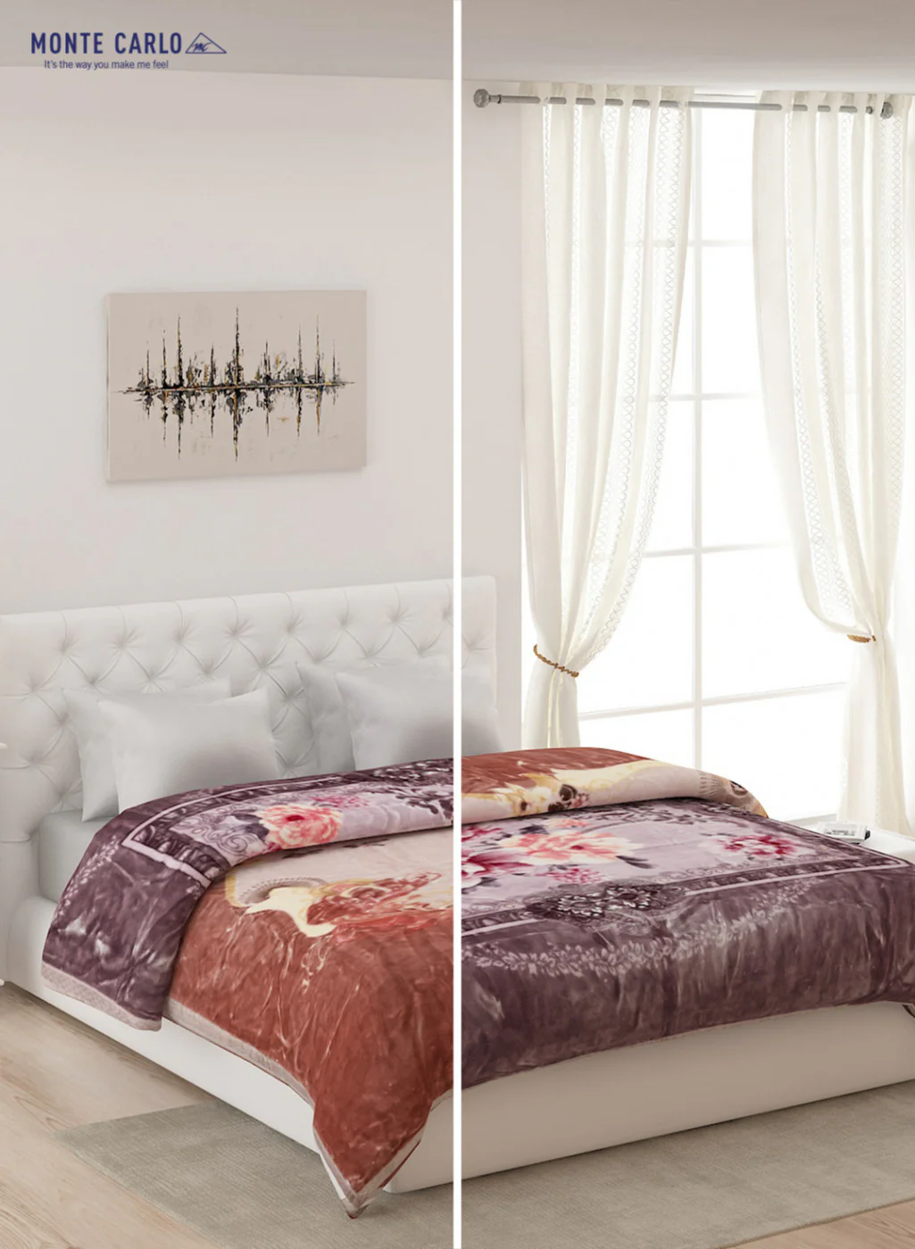 Double Bed Multicolor Mink Blanket - 2 Ply - Image 2