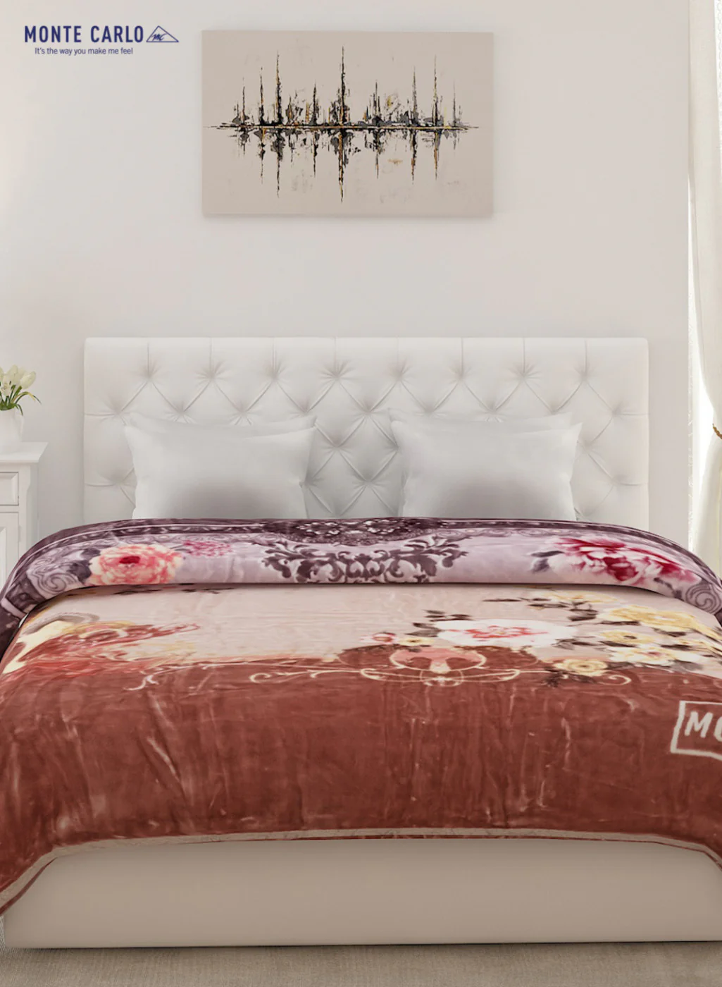 Double Bed Multicolor Mink Blanket - 2 Ply - Image 3