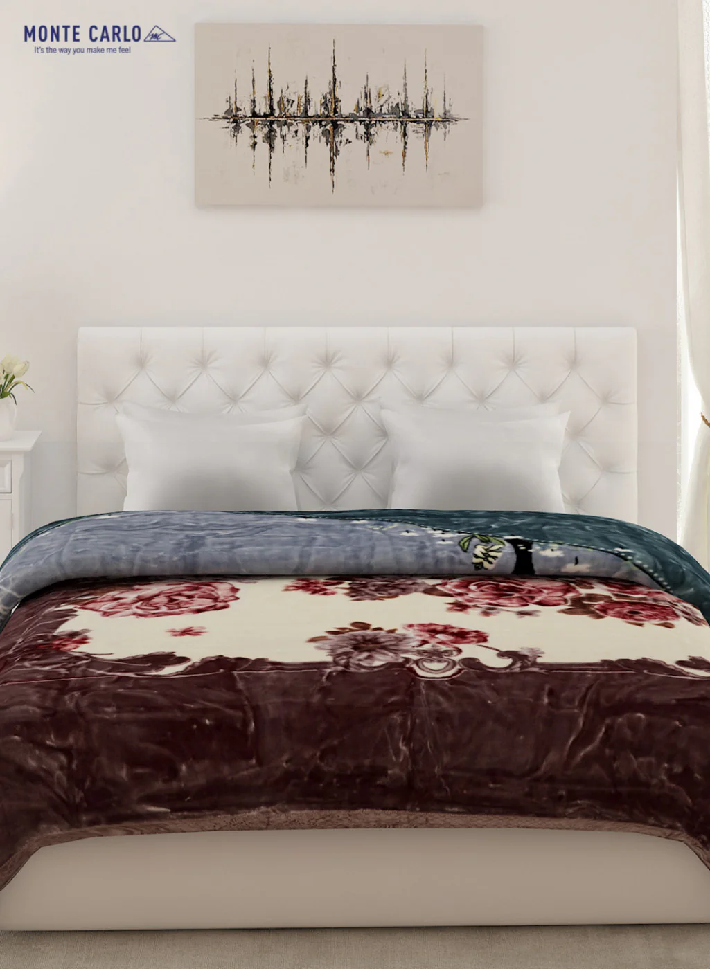 Double Bed Multicolor Mink Blanket - 2 Ply - Image 3