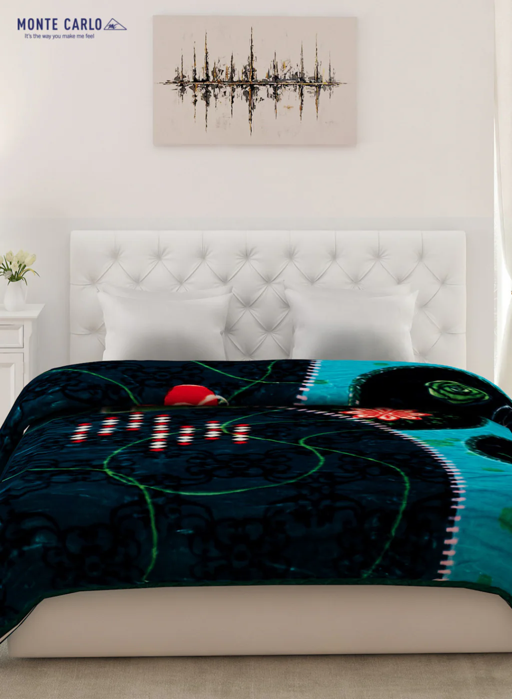 Double Bed Multicolor Mink Blanket - 2 Ply - Image 2