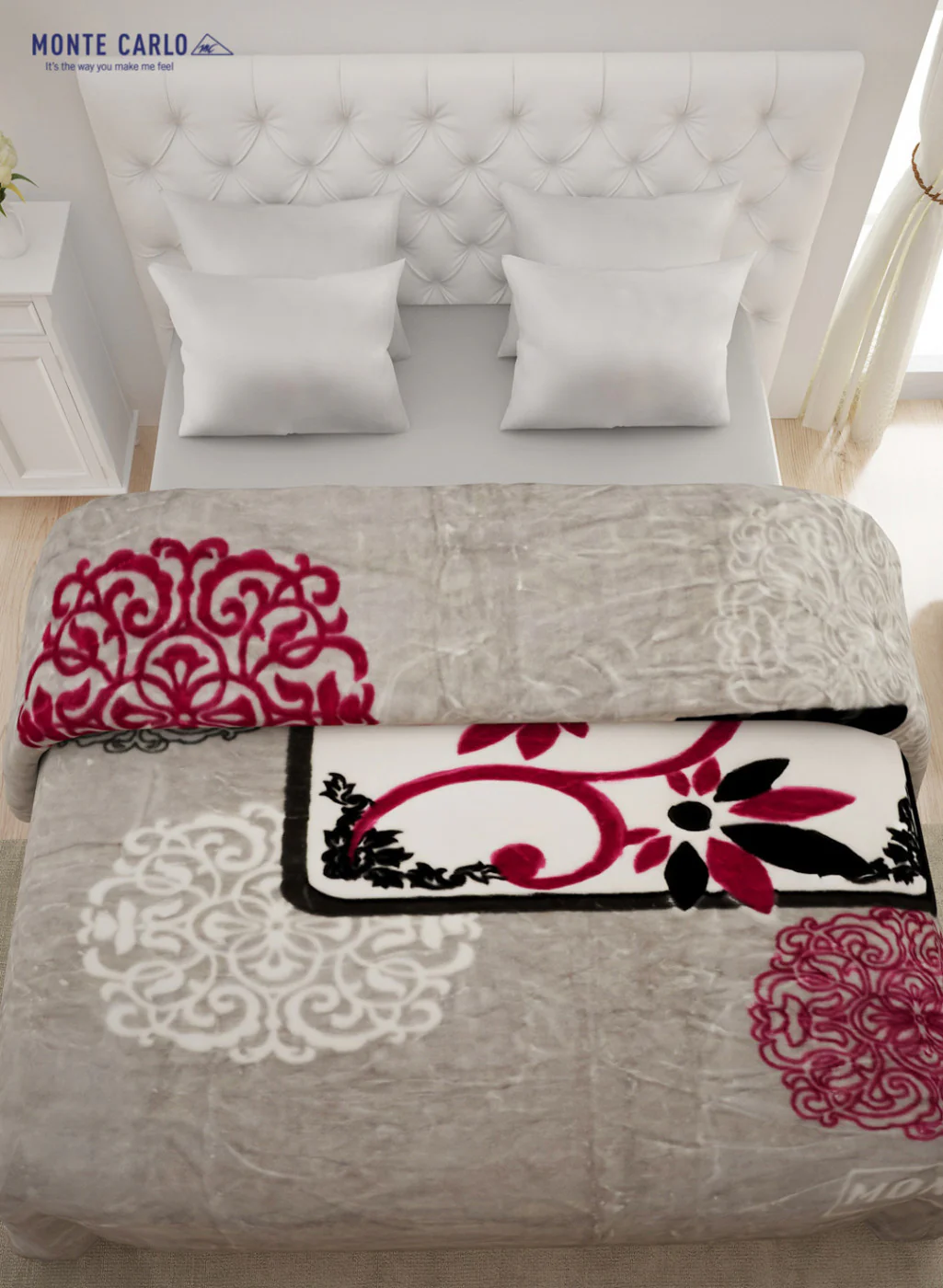 Double Bed Multicolor Mink Blanket - 2 Ply - Image 3