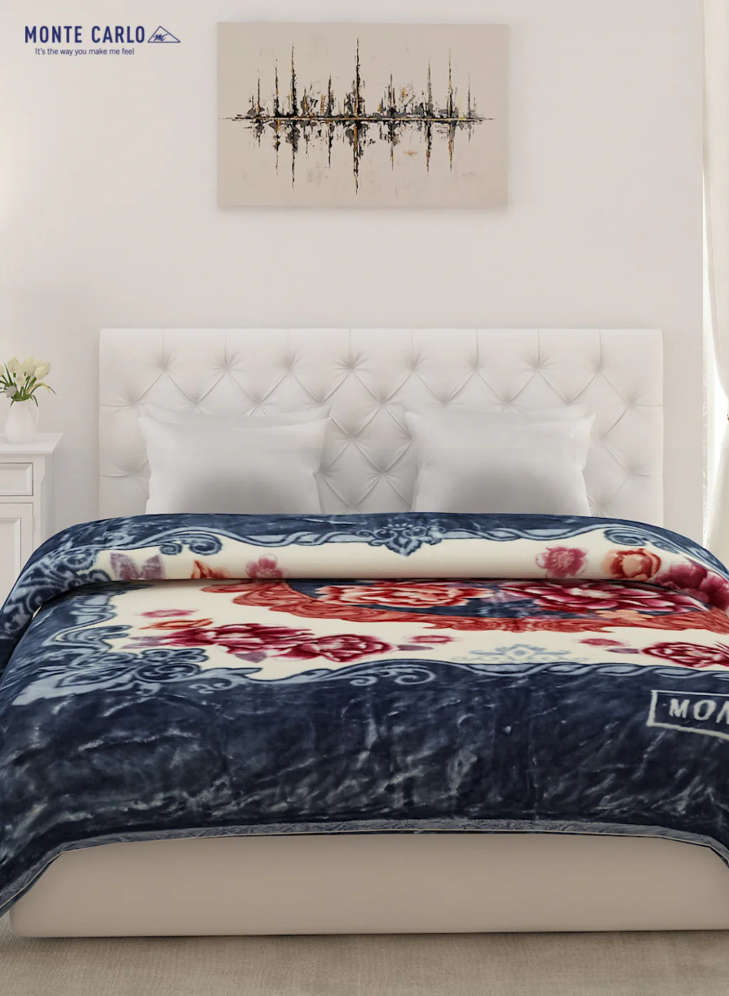 Double Bed Multicolor Mink Blanket - 2 Ply - Image 2