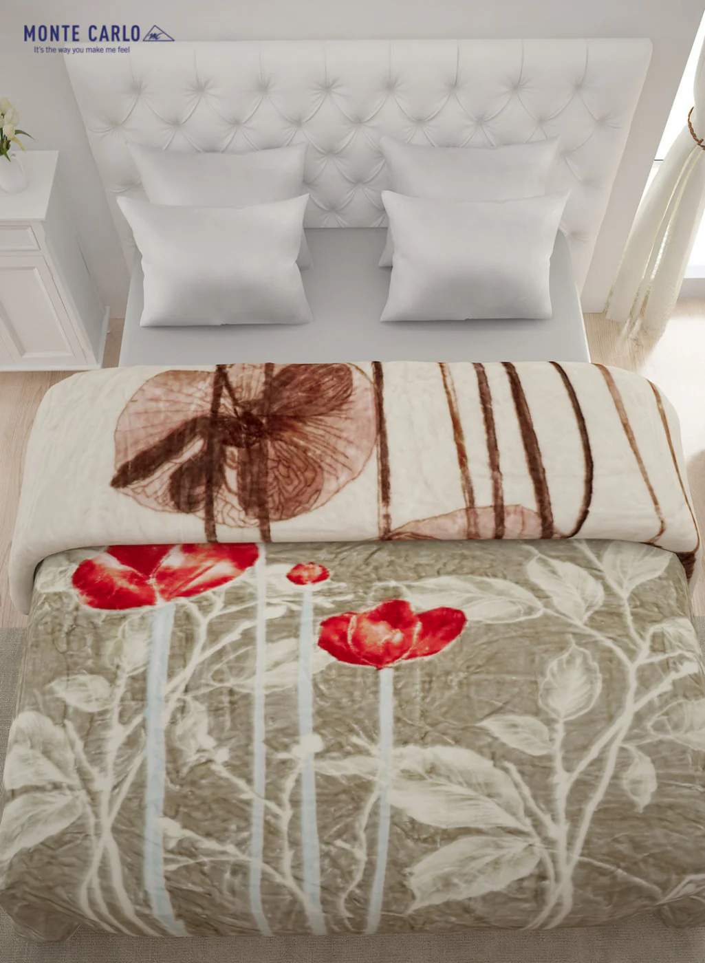 Double Bed Multicolor Mink Blanket - 2 Ply - Image 4