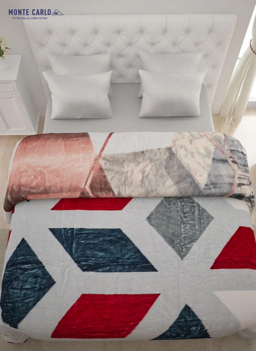 Double Bed Multicolor Mink Blanket - 2 Ply - Image 4