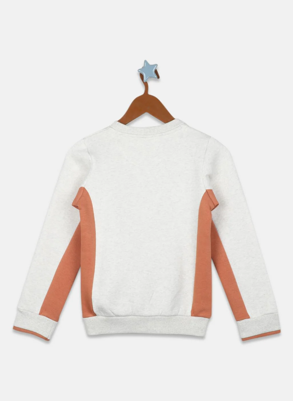 Girls Beige Printed Sweatshirt - Image 2